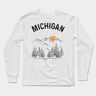 Michigan State Vintage Retro Long Sleeve T-Shirt